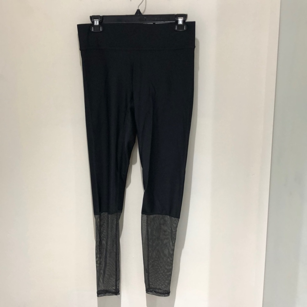 Terez black glitter mesh leggings